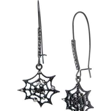 Betsey Johnson Spider Earrings - Unique Black Fashion