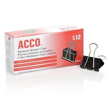 Purchase ACCO Medium Binder Clips - Quality and Affordability