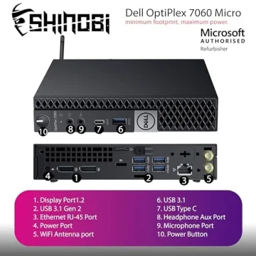 Dell OptiPlex 7060 Micro PC | 16GB RAM, 512GB NVME, WiFi 6E