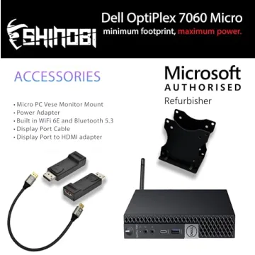 Dell OptiPlex 7060 Micro PC | 16GB RAM, 512GB NVME, WiFi 6E