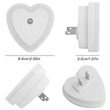 maxin LED Night Light Lamp with Smart Auto ON/Off Sensor Set of 4, 0.5W Plug-in LED Wall Night Light...