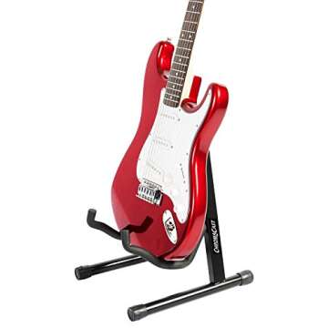 ChromaCast Folding A-Frame Guitar Stand for Acoustic & Electric Guitars with Secure Lock