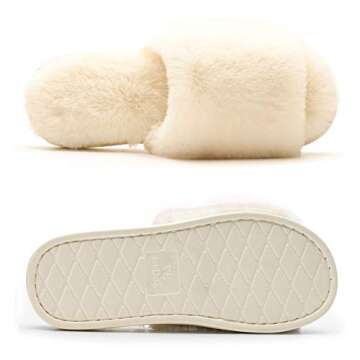 Cozy Women's Cross Band Plush Fleece Slippers