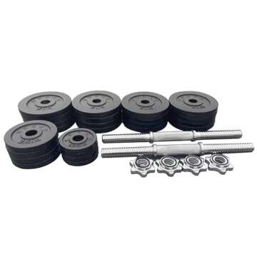 Unipack Adjustable Dumbbell Set - 105lbs Cast Iron