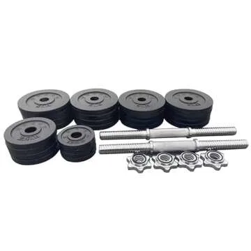 Unipack Adjustable Dumbbell Set - 105lbs Cast Iron