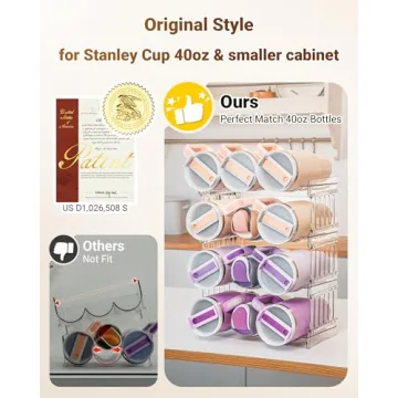 Gracenal Water Bottle Organizer for Stanley Tumblers 4-Pack