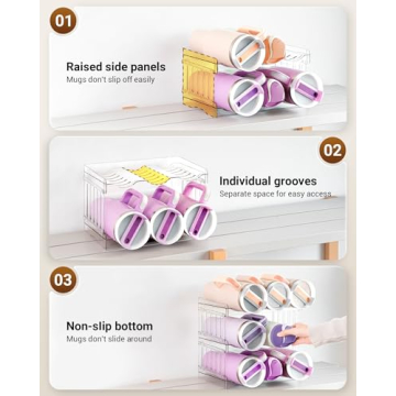 Gracenal Water Bottle Organizer for Stanley Tumblers 4-Pack