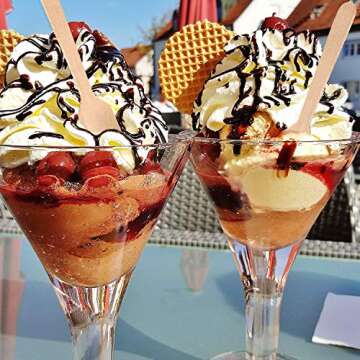 Gmark 4" Mini Wooden Spoons Pack of 100, Disposable Square End Tasting Spoon, Sampling Yogurt Spoon Ice Cream Spoon, Biodegradable Compostable Birchwood GM1101A