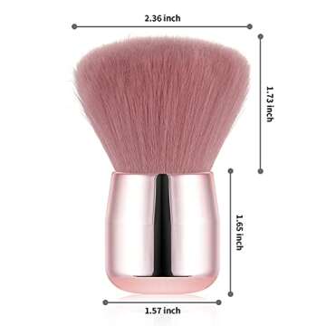 Vaincre Nail Art Dust Powder Remover Brush, Soft Nail Art Dust Cleaner Brush for Acrylic Application and Makeup(Pink)
