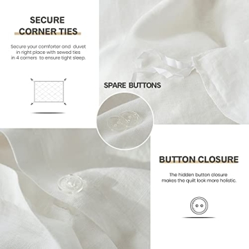 Simple&Opulence Linen Duvet Cover Set - Breathable Elegance