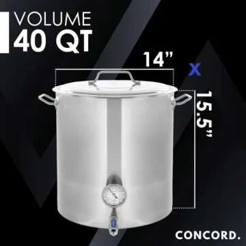 CONCORD Stainless Steel Home Brew Kettle for Enthusiasts