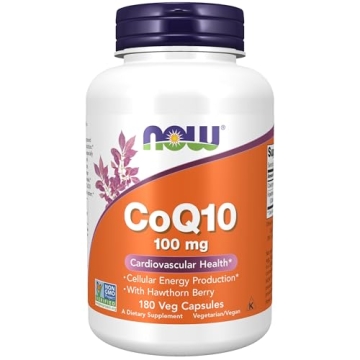 NOW CoQ10 100 mg with Hawthorn Berry for Heart Health