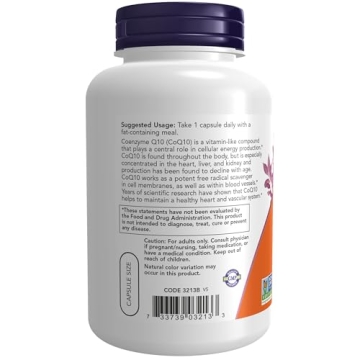 NOW CoQ10 100 mg with Hawthorn Berry for Heart Health