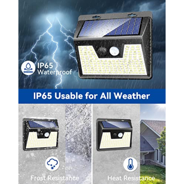 Peasur Solar Motion Sensor Lights for Outdoor Security
