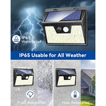 Peasur Solar Motion Sensor Lights for Outdoor Security