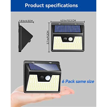 Peasur Solar Motion Sensor Lights for Outdoor Security