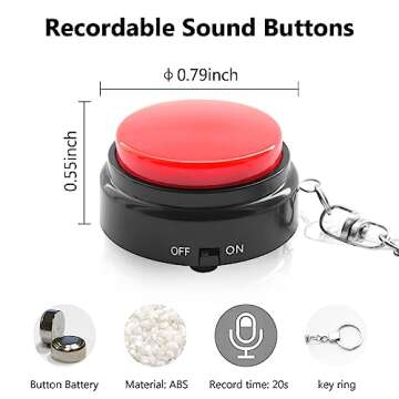 Recordable Talking Button - 20s Voice Fun for All Ages