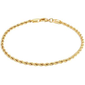 Elegant 18K Gold Plated Braided Rope Anklet for Women