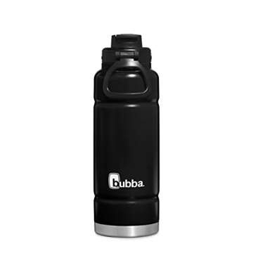 Bubba Trailblazer 40oz Vacuum-Insulated Stainless Steel Water Bottle with Straw & Carry Handle, Keeps Drinks Cold up to 24hrs, Great for Travel, Work, School, & More, Licorice