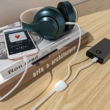 [Upgraded] Aux Cord for iPhone, Lightning to 3.5mm Aux Cord 2in1 Audio Charging Cable Compatible wit...