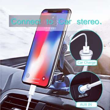 [Upgraded] Aux Cord for iPhone, Lightning to 3.5mm Aux Cord 2in1 Audio Charging Cable Compatible with iPhone 14 13 12 11 XS XR X iPad All iOS Version, Supports Car Stereo/Speakers/Headphone 3.94Ft