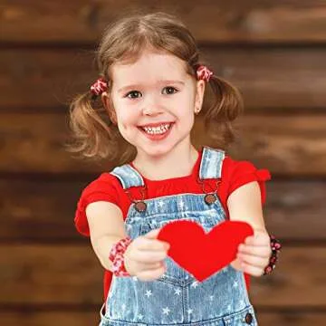 6 Romantic Velvet Valentine Hair Scrunchies Set for Women