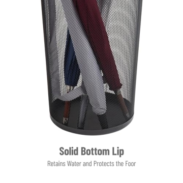 Mind Reader Black Umbrella Stand for Stylish Homes