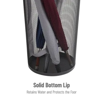 Mind Reader Black Umbrella Stand for Stylish Homes