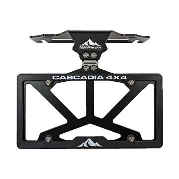 Cascadia 4x4 Flipster V3 Winch License Plate Mounting System for Hawse, Roller, Recessed Fairlead