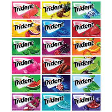 Trident Sugar-Free Gum Variety Pack 7 Assorted Flavors