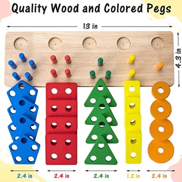 Engaging Wooden Shape Sorter and Fishing Game for Toddlers