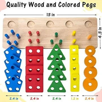 Engaging Wooden Shape Sorter and Fishing Game for Toddlers