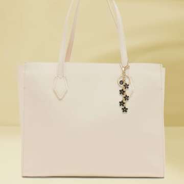 XGALBLA Black Cute Initial Letter J Keychain for Women