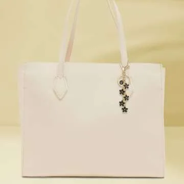 XGALBLA Black Cute Initial Letter J Keychain for Women