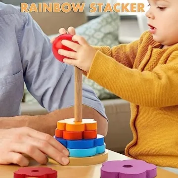 JUSTWOOD Spinning Drum Montessori Toy for Babies 6M+