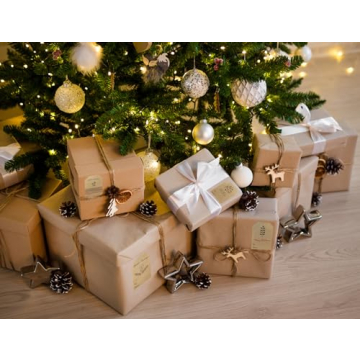 Boho Christmas Gift Tag Stickers – Adhesive & Eco-Friendly