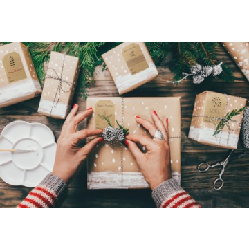 Boho Christmas Gift Tag Stickers – Adhesive & Eco-Friendly