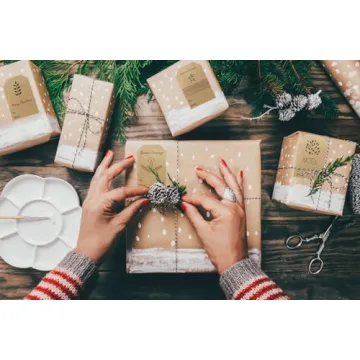 Boho Christmas Gift Tag Stickers – Adhesive & Eco-Friendly