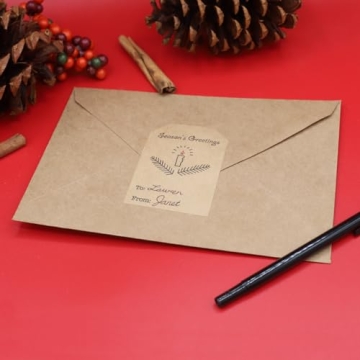 Boho Christmas Gift Tag Stickers – Adhesive & Eco-Friendly