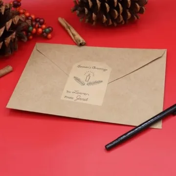 Boho Christmas Gift Tag Stickers – Adhesive & Eco-Friendly