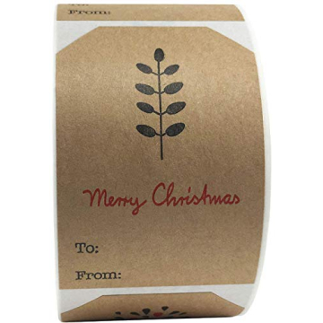 Boho Christmas Gift Tag Stickers – Adhesive & Eco-Friendly