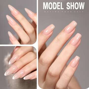 OPUIU Milky Peach Jelly Gel Nail Polish for Stylish Nails