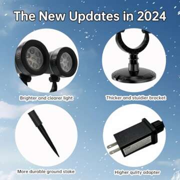 FLRYBRG 2024 New Gen Christmas Projector Lights Outdoor, Snowflake Projector Lights with Double Head...