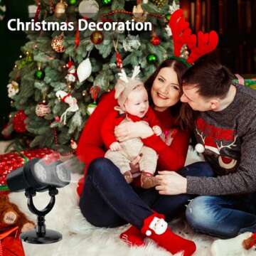 FLRYBRG 2024 New Gen Christmas Projector Lights Outdoor, Snowflake Projector Lights with Double Head, LED Snowfall Show Projector, Waterproof Landscape Decor for Halloween Christmas Party Holiday