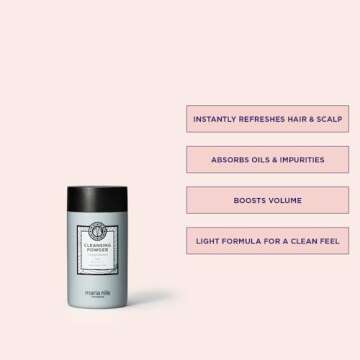Maria Nila Cleansing Powder, 60 g, Refreshes Hair & Scalp, Absorbs fats, oils & product residue, 100...