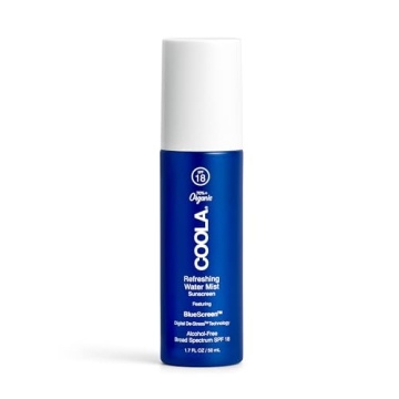 COOLA Organic Refreshing Water Mist Face Moisturizer with SPF 18 - Lightweight & Hydrating Sunscreen