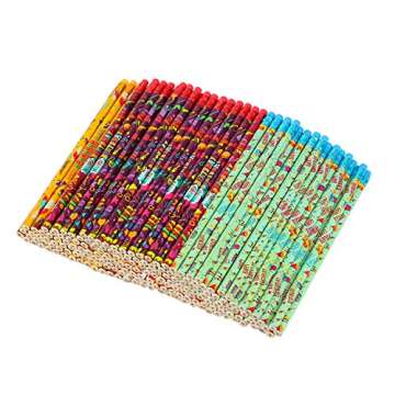 Kolewo4ever 200 pieces Happy Birthday Pencils Colorful Printed Birthday Pencils With Top Erasers Per...