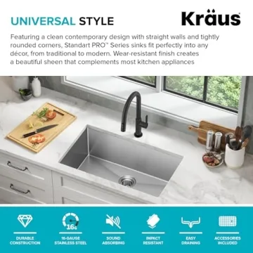 Kraus Standart Pro 30-inch Stainless Steel Kitchen Sink