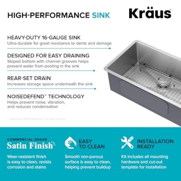 Kraus Standart Pro 30-inch Stainless Steel Kitchen Sink