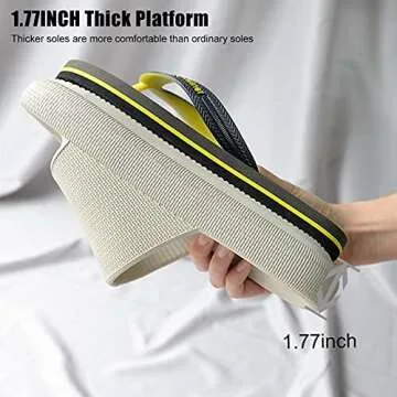 MOLATIN Cloud Slide Slippers for Women Men, Thick Sole Home Pillow Slipper, Non-Slip Quick Drying Message Shower Bathroom Sandals, Super Soft Open Toe Platform Cloud Shoes (Beige, Eur38/39)